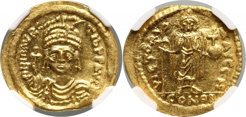 Byzantine Empire, Maurice Tiberius 582-602, Solidus, Constantinople Gold 4,46 g,...