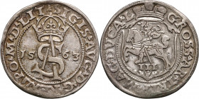 Zygmunt II August, trojak 1563, Wilno