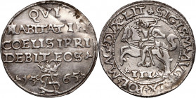 Zygmunt II August, trojak szyderczy 1565, Tykocin