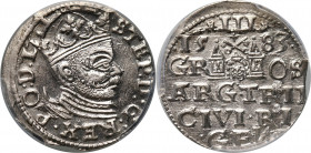 Stefan Batory, trojak 1583, Ryga