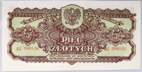 PRL, 5 złotych 1944, seria AE