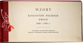 PRL, zestaw 5 wzorów z emisji 1948-1965, oryginalny folder