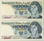 PRL, zestaw 2 x 1000 złotych 2.07.1975, seria AF i BL