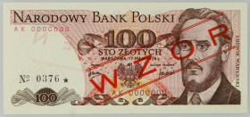 PRL, 100 złotych 17.05.1976, WZÓR, No. 0376, seria AK