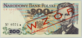 PRL, 200 złotych 1.06.1986, WZÓR, No. 0574, seria CR