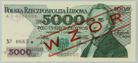 PRL, 5000 złotych 1.06.1986, WZÓR, No. 0665, seria AY