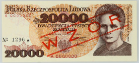 PRL, 20000 złotych 1.02.1989, WZÓR, No. 1296, seria A