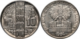 PRL, 10 złotych 1964, Nowa Huta, PRÓBA, nikiel MAX