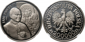 III RP, 200000 złotych 1991, Jan Paweł II, PRÓBA, nikiel MAX
