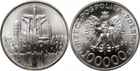 III RP, 100000 złotych 1990, Solidarność, Typ C