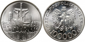 III RP, 100000 złotych 1990, Solidarność, Typ C