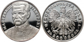 III RP, 200000 złotych 1990, 'Duży' tryptyk, Józef Piłsudski MAX