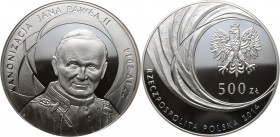 III RP, 500 złotych 2014, Jan Paweł II, Kanonizacja MAX