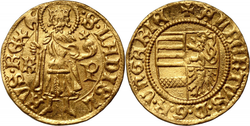 Hungary, Albrecht Habsburg 1437-1439, Goldgulden ND, Kremnitz Gold 3,59 g. Scarc...