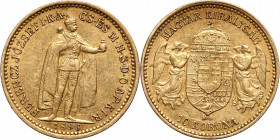 Hungary, Franz Joseph I, 10 Corona 1896 KB, Kremnitz