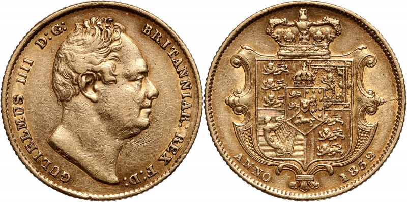 Great Britain, William IV, Sovereign 1832, London Gold 7,96 g. Złoto 7,96 g. Res...