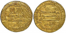 Abbasid Caliphate, Al-Rashid (AH 170-193 / 786-809 AD) 
Dinar, AH 185, AU 4.22 g.
NGC VF DETAILS Damaged
