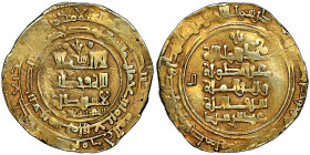 Ghaznavids. 'Izz al-Dawla Abu Mansur 'Abd al-Rashid. AH 440-443 / AD 1049-1052 Dinar , AH 440, Ghazna, AU 5.09 g.
NGC AU DETAILS
