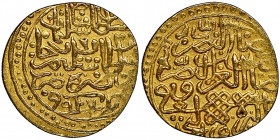 Ottoman Empire. Suleiman I, 1520-1566 (926-974 AH)
Sultani, AH 927, Misr, AU 3.40 g.
Fr. 2
NGC MS 63. Rare Top Pop le plus beau gradé