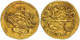 Selim III 1203-1222 AH
1/4 Zeri Mahbub, AH 1203/17, AU 0.58 g.
Fr. 81
NGC MS 63. Top Pop: le plus beau gradé