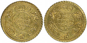 Mahmud II 1223-1255 AH
1/2 Hayriye, AH 1223/25, AU 0.9 g.
Fr. 107
NGC MS 66