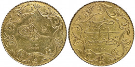Mehmed V 1327-1336 AH
100 Kurush DE LUXE, AH 1327/3, AU 7.01 g.
Fr. 180
NGC UNC DETAILS
