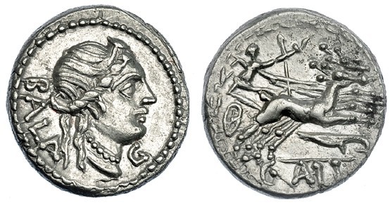 AELIA. Denario. Roma. (2 a.C.). A/ Letra G. FFC-100. SB-4. EBC.