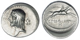 CALPURNIA. Denario. Roma (62 a.C.). R/ C. PISO L. F. FRVG. FFC-522 vte. EBC-.