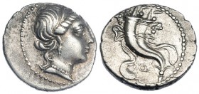 CORNELIA. Denario. Acuñación oriental (81 a.C.). A/ Cabeza diademada de Venus a der. R/ Doble cuerno de la abundancia, debajo: Q. FFC-629. SB-33. Algo...