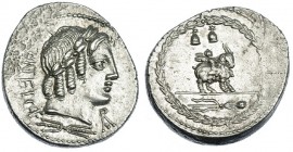 FONTEIA. Denario. Roma (85 a.C.). FFC-717. SB-9. Vanos. EBC+/ EBC.