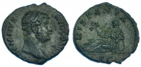 ADRIANO. As. Roma (134-138). R/ HISPANIA. RIC-852. CH-823. Pátina verde. MBC+/MBC. Ex CNG 22/11/2004, lote 1481.