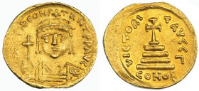 TIBERIO II CONSTANTINO. Sólido. Constantinopla (578-582). Oficina G. SBB-422. Vano en el anv. MBC+/EBC-.
