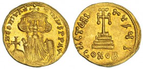 CONSTANS II. Sólido. Constantinopla (641-668). Oficina I. SBB-956. EBC+.