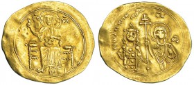 JUAN II. Hyperpyron. Constantinopla (1118-1143). SBB-1938. Grafito. Ligeramente alabeada. MBC.