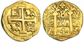 8 escudos. 1743. Lima. V. VI-1673. MBC. Escasa.