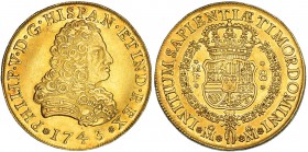 8 escudos. 1743. México. MF. VI-1742. R.B.O. EBC-/ EBC.