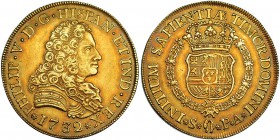 8 escudos. 1732. Sevilla. PA. VI-1790. Bonita pátina. EBC-.