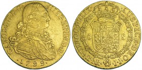 8 escudos. 1799. Nuevo Reino. JJ. VI-1357. MBC.