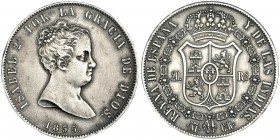20 reales. 1835. Madrid. CR. VI-496. Pequeñas marca. Ligera pátina. EBC-/EBC. Rara.