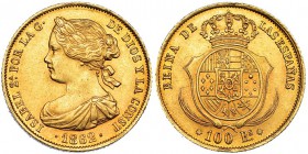 100 reales. 1862. Barcelona. PS. VI-638. EBC/EBC-.