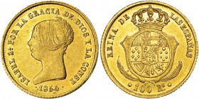 100 reales. 1855. Sevilla. VI-655. EBC-/EBC.