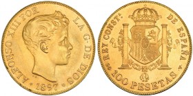 100 pesetas. 1897 *19-62. Madrid. SGV. VII-420. SC.