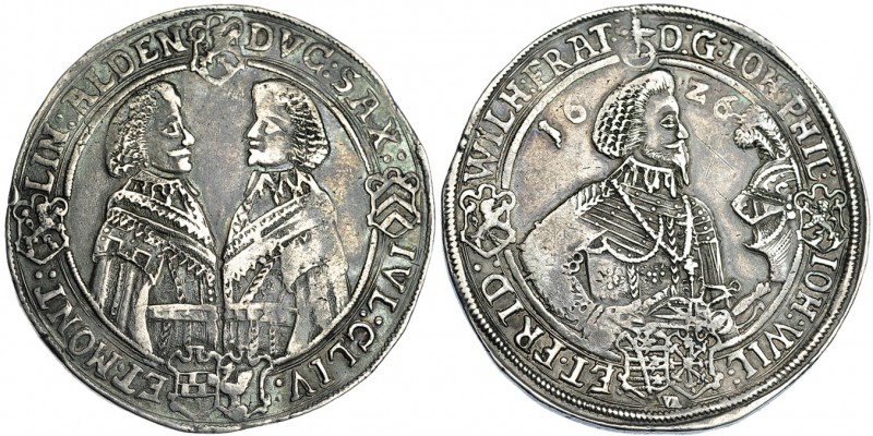 ESTADOS ALEMANES. Saxe-Altenburg. Taler. 1626. WA. DAV-7376. Golpecito en el can...