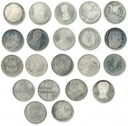 ALEMANIA. Lote de 21 monedas de 5 marcos conmemorativos. 1966-1979. SC y alguna prueba.