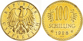 AUSTRIA. 100 schilling. 1928. KM-2842. B.O. EBC.