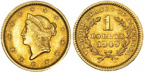 ESTADOS UNIDOS DE AMÉRICA. 1 dólar oro. 1849. KM-73. MBC+.