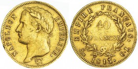 FRANCIA. 40 francos. 1813. C.L. (Génova). KM-696.2. Pequeña grieta. MBC/MBC-. Rara.