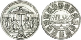 GRAN BRETAÑA. Medalla conmemorativa de la paz de Ryswick. 1697. AR 49mm. Grabador: Arondeaux F. Forrer- Z-80. Van Loon IV P-273. EBC+. Muy escasa.