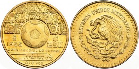 MÉXICO. 250 pesos. 1985. Campeonato Mundial de Fútbol. KM-500.1. SC.