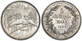 NUEVA GUINEA ALEMANA. 5 marcos. 1894. KM-7. MBC+.
